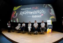 IdeaFest 2026: “ReHumanize” Merayakan Ide, Kreativitas, dan Koneksi Manusia di Era Perkembangan AI Keterangan Foto Kiri - Kanan : Desy Bachir - Co-Chair IdeaFest Ovidia Nomia - SVP - Head of Corporate Communications Indosat Ooredoo Hutchison Stephanie Regina - Founder and CEO Haloka Group & Braintrust IdeaFest 2026 Ian Eryanto Wongso - Founder JKT GO Patrick Effendy - Founder of Creative Prompt